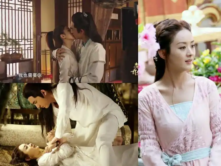 赵丽颖林更新蜻蜓点水的吻唯美动人