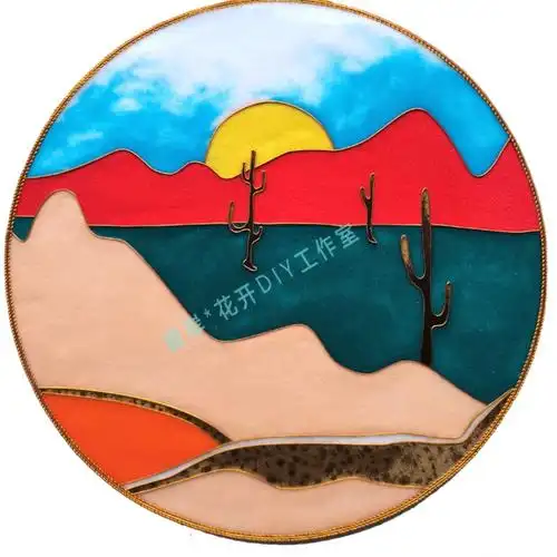 手工制作diy材料包景泰蓝掐丝珐琅工艺画新手装饰画金丝彩沙画