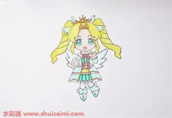 彩俐公主动漫简笔画