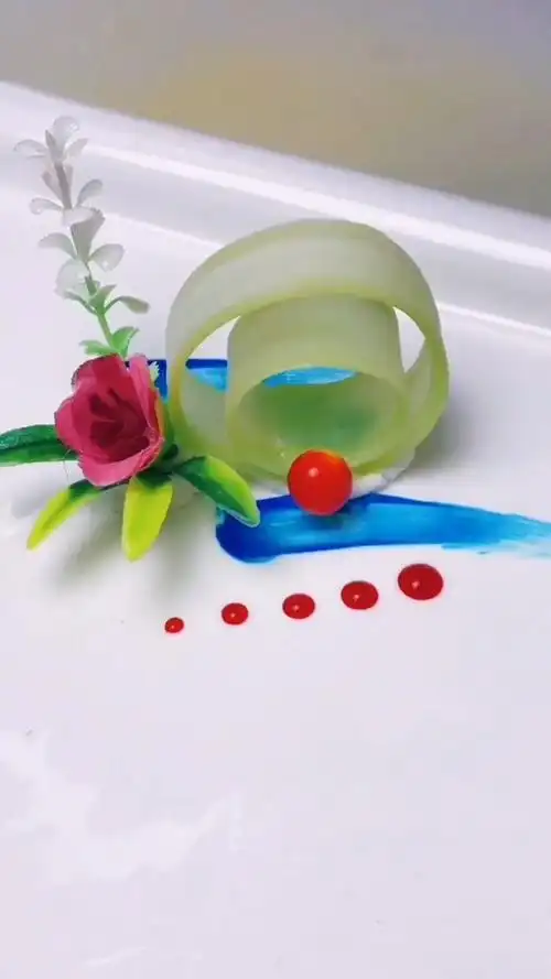 果蔬创意盘饰热菜摆盘创意盘饰美食简单盘饰教程