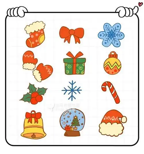 简笔画手帐圣诞 简笔画图片大全-普车都