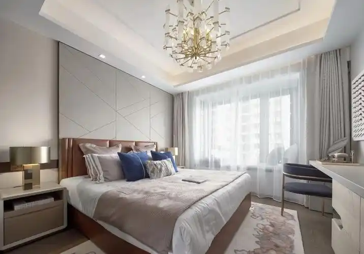 现代简约风格卧室效果图案例_2021装修效果图-齐家网装修图片频道