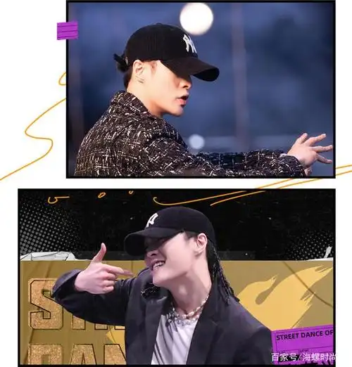 是喜欢马里奥赛车的大男孩了 张艺兴则是鸭舌帽半永久 同一顶mlb帽