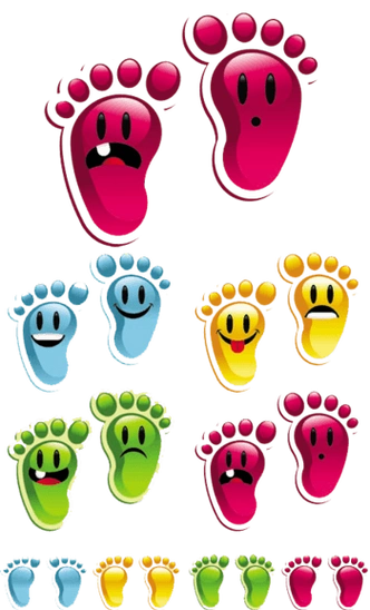 卡通脚印
