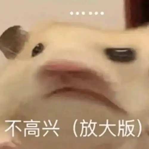 不高兴放大版表情