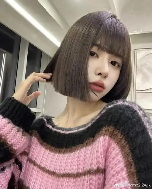 高颜值一刀齐波波头,简单时尚不落伍