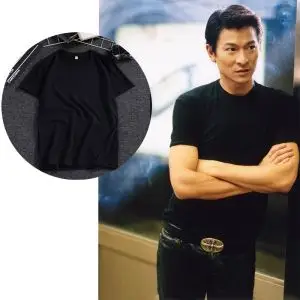 短袖t恤男弹力修身青年健身运动体恤衫男上衣刘德华同款衣服2人付款