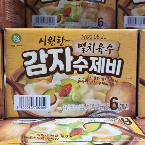 韩国直邮李家自然面土豆面片汤184克*6包入清爽汤汁韩国传统美食