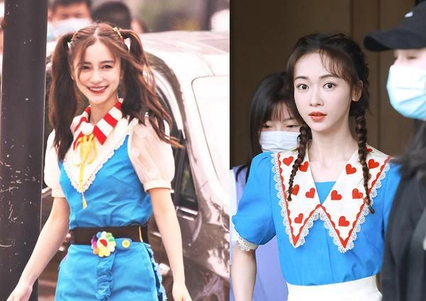 杨颖吴谨言同类装扮差距大,生过娃的baby更显年轻