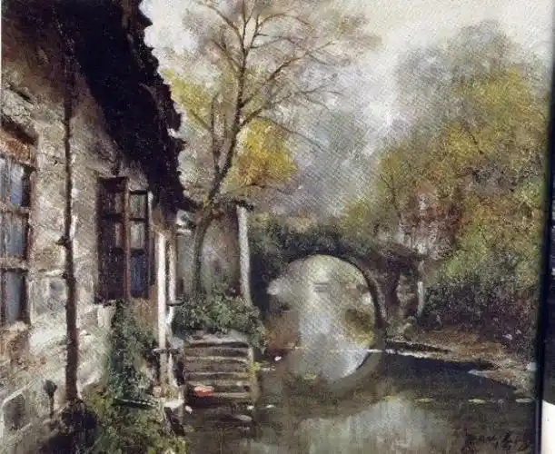 情系江南 魂牵故里│潘鸿海江南水乡风景油画欣赏