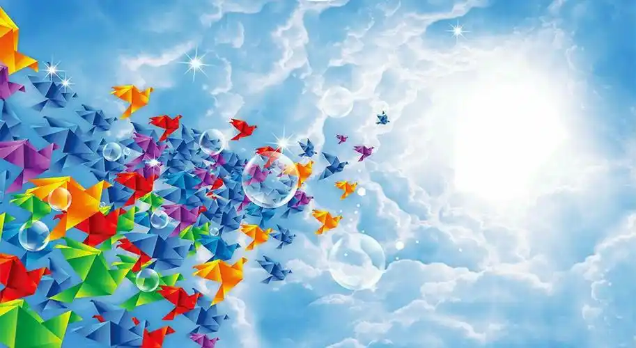 给千纸鹤一片飞翔的蓝天