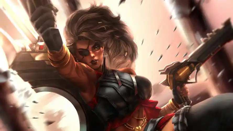 联盟 沙漠玫瑰 莎弥拉·范·阿斯特蕾娅 samira·van·astrea 4k壁纸