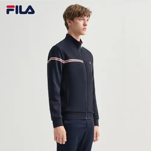 外套运动fila斐乐官方男子针织2020秋季新款运动茄克