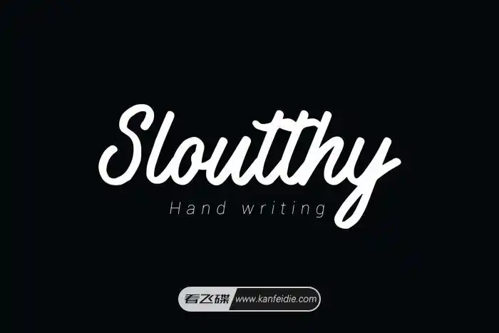现代休闲的粗体连笔手写英文艺术字体下载 sloutthy font