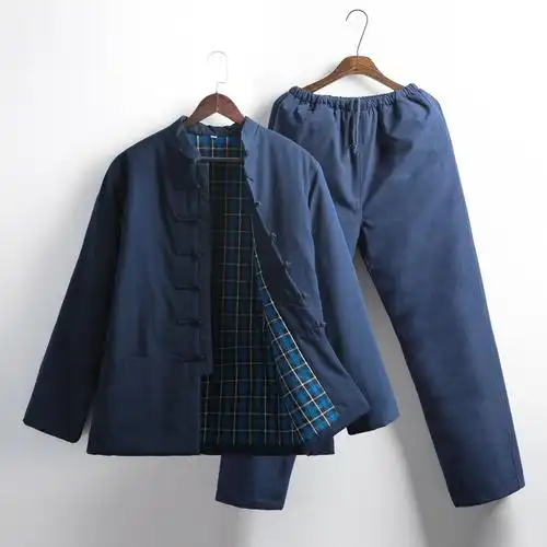 唐装棉袄男中国风棉服盘扣老粗粗布棉衣中式民族服装