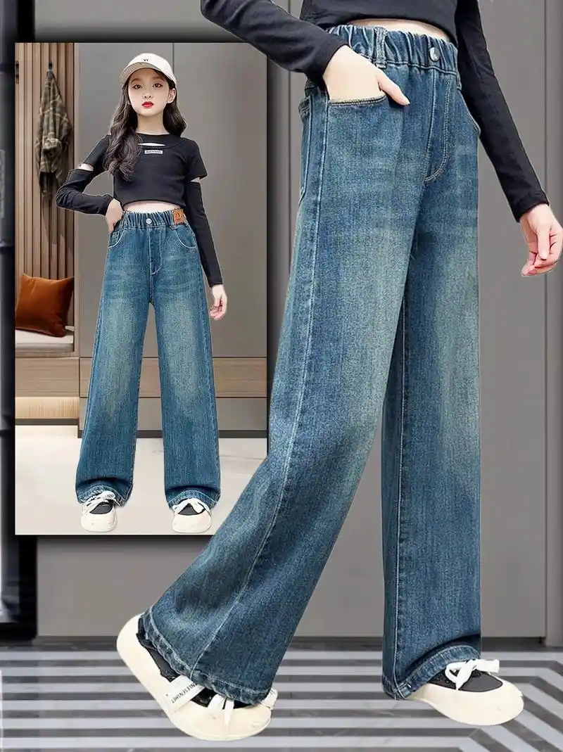 麻麻们～这款牛仔裤上身真的好好看,宽松舒适好搭配,时尚简约又 - 抖