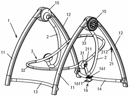 一种婴幼儿秋千摇椅的制作方法