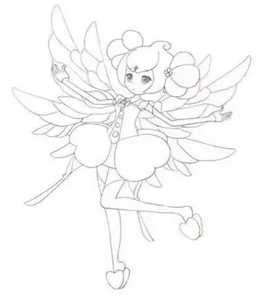 5个花仙魔法使者合体简笔画(花仙小魔仙简笔画) -【爱个性】