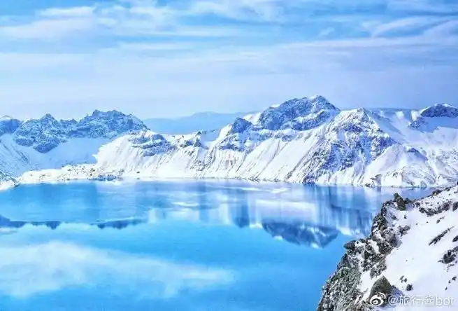 长白山天池下雪啦