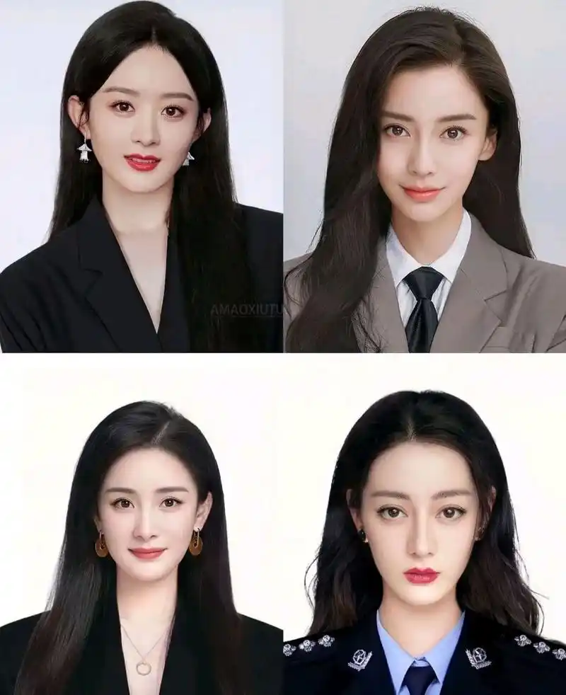 证件照四选一,你选谁[吃瓜]  我还是觉得angelababy比较好看,虽然演技