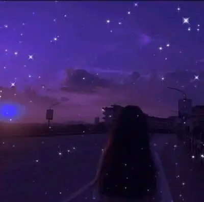 女生动漫头像星空