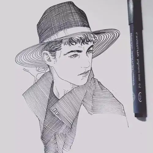 大神的速写 人物 黑白画-堆糖,美好生活研究所