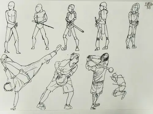 速写人物肢体动态练习