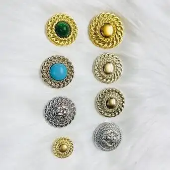 新款现货女装狮子四合金属纽扣大衣风衣毛衣针织衫外套门襟装饰扣