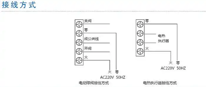 地暖温控器系列_接线图分享