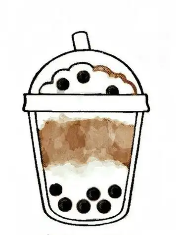 可爱奶茶简笔画