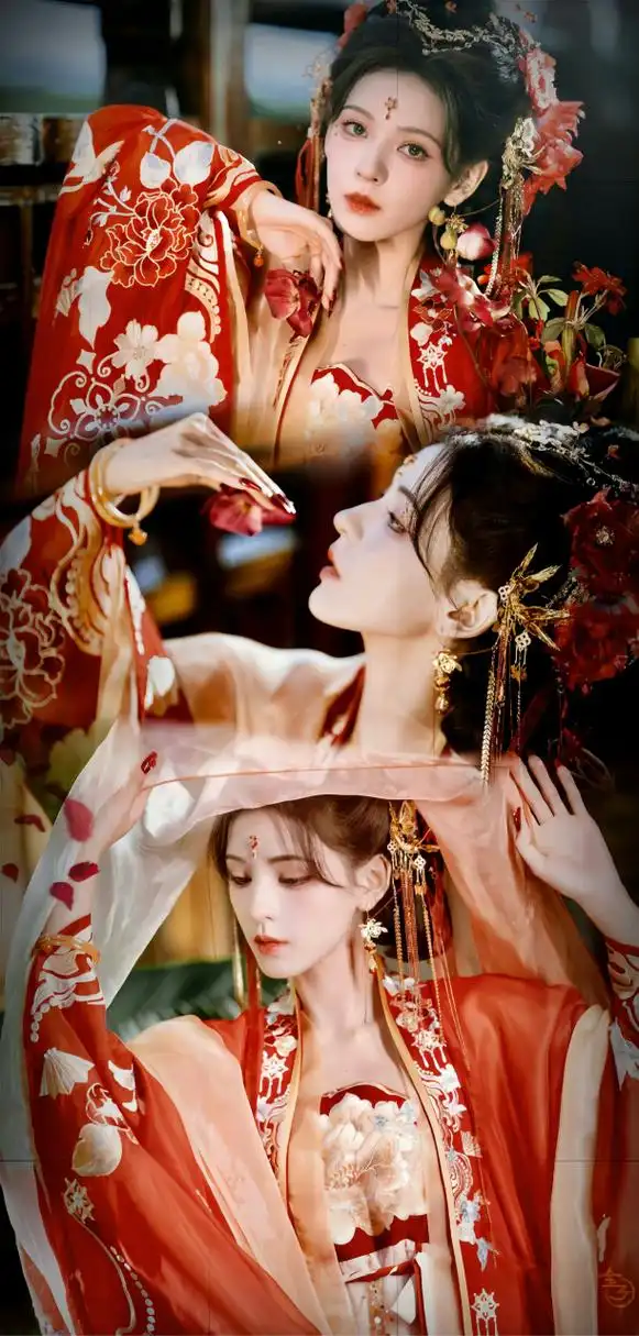 张予曦红衣古装美到我失语 颜值真的好顶,太适合国风古装,妆容艳丽,一