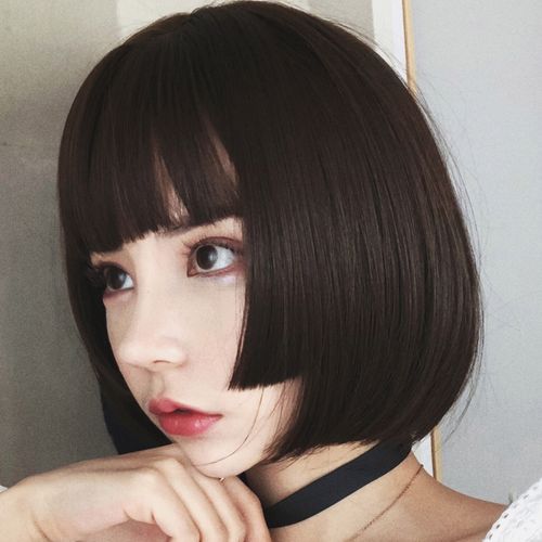 公主切水母姬发式假发女短直发lolita帅气波波bobo波波网红全头套