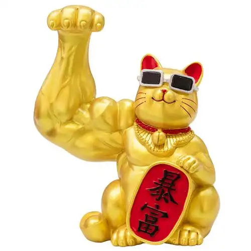 开业礼品招财猫麒麟桌面收银台发财猫摆件送礼乔迁摆件