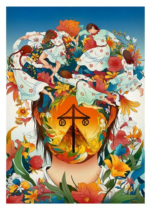 仲夏夜惊魂电影手绘海报设计