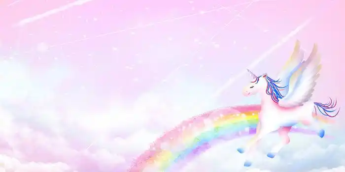 简约梦幻独角兽背景图