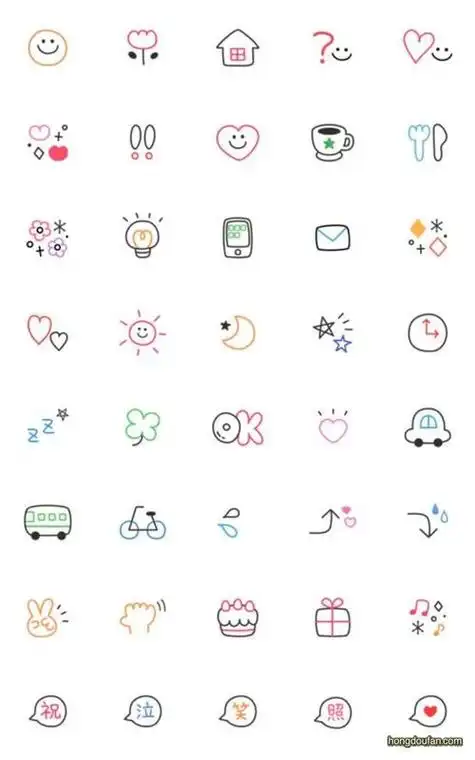 简单可爱的爱心微笑音符房子咖啡符号手绘小图案简笔画大全