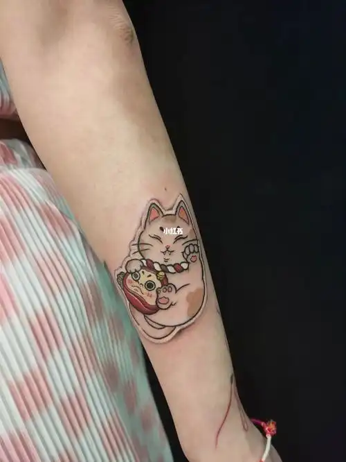 招财猫纹身