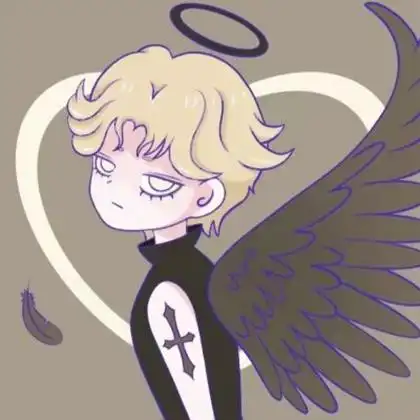恶魔与天使一男一女情侣手绘头像图片