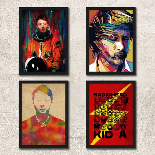 radiohead海报装饰画 电台司令乐队主唱有相框照片墙 家居艺术墙