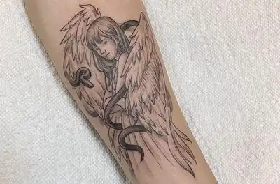 33张守护天使纹身图案