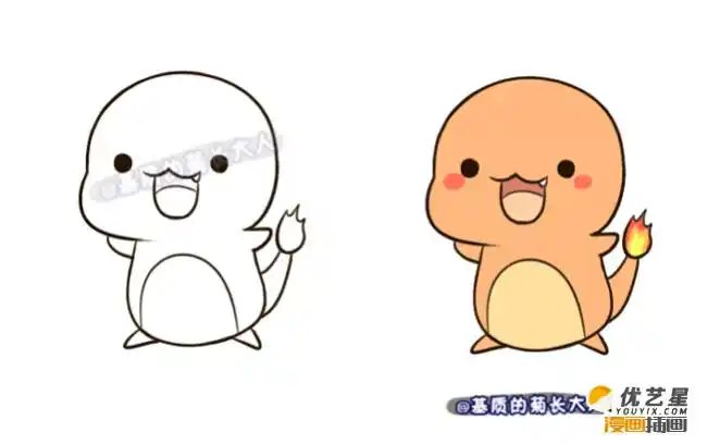 龙神奇宝贝简笔画集