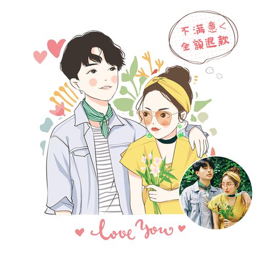 情侣婚礼q版人物设计定制真人卡通头像漫画照片转手绘制作约稿