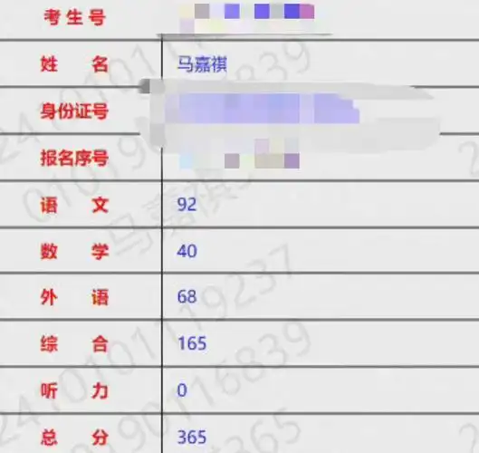 王俊凯4位师弟高考成绩,贺峻霖483,马嘉祺365,差别有点大