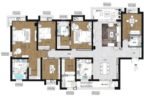业之峰装饰 · 紫薇永和坊300平米现代轻奢风