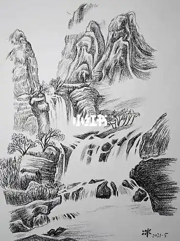 大全大图简笔画_拍拍资料库简单山水画简笔画 简笔画图片大全白描山