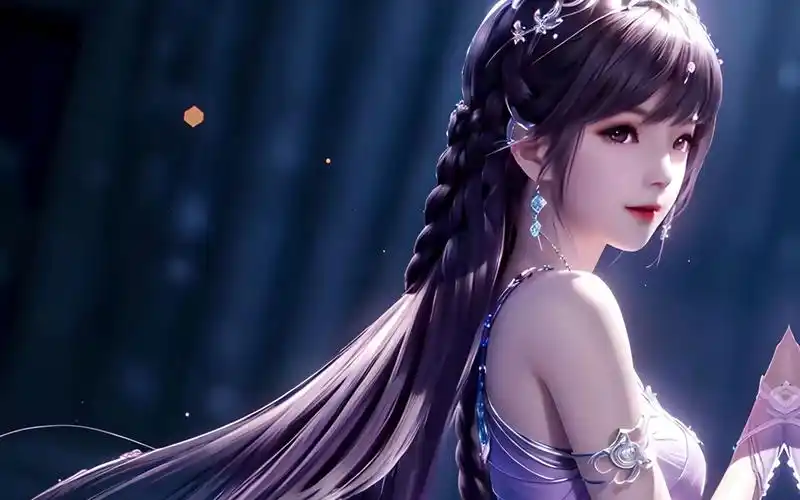 ai小舞,紫色系主题高清壁纸