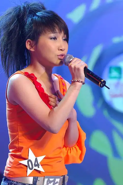 图文:超级女声沈阳赛区总决赛-巩贺修长双臂