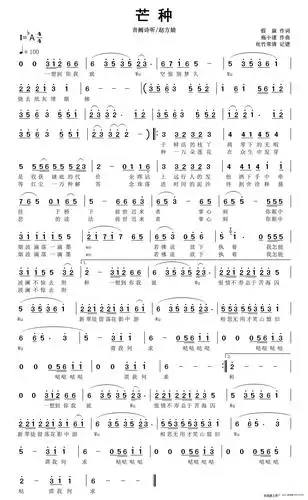 芒种简谱歌谱