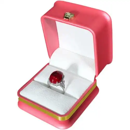 高档pu拉丝皮首饰盒皇冠收腰项链戒指盒手镯盒求婚饰品包装盒定制