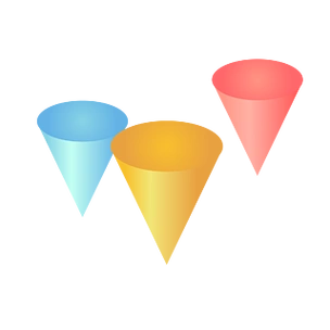 ppt圆锥的卡通插画